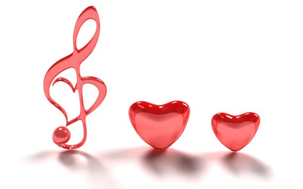 Cute Red Love Heart Wallpaper background.