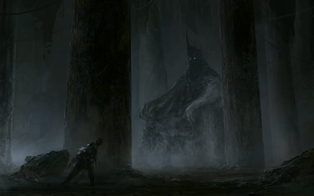 Dark background Lord in Forrest.