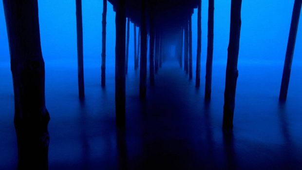 Dark blue wallpaper support bridge mysterious.