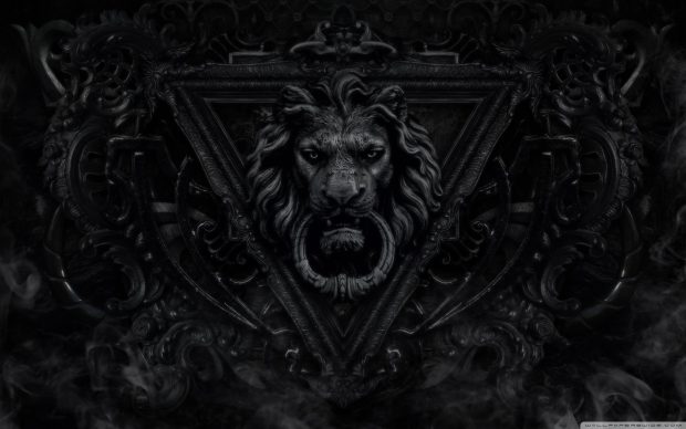 Dark othic lion wallpaper background.