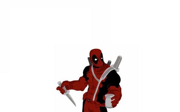 Deadpool White Backgrounds for desktop.