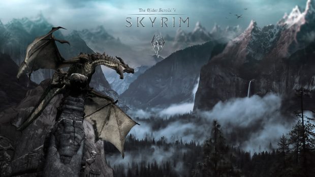 Download Dragon skyrim wallpaper HD.