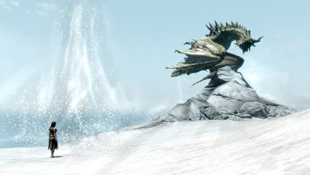 Dragon skyrim wallpaper 1920x1080 for PC.