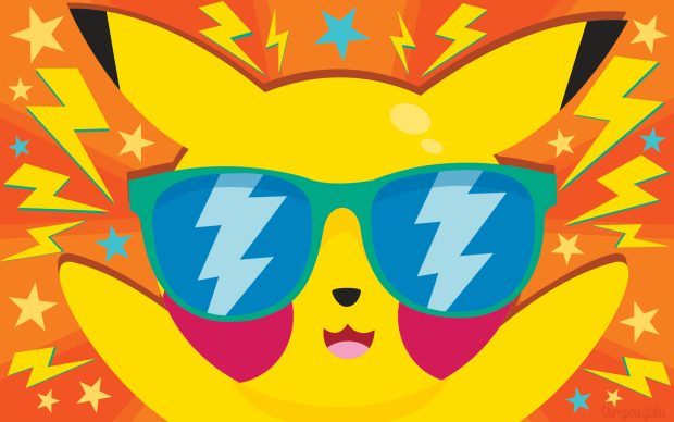 Electric pikachu luvs you wallpaper HD.