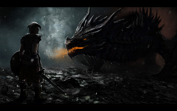 Free download Dragon Skyrim wallpaper HD.