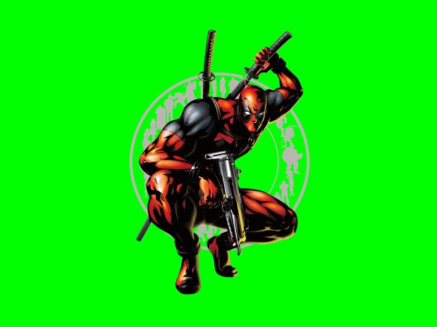 Green Deadpool Desktop Image.