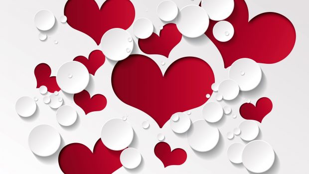 Heart shape pattern wallpaper 3840x2160.