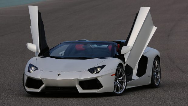 Lamborghini aventador roadster wallpaper.