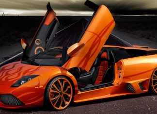 Lamborghini wallpaper HD doors up.