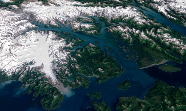 Landsat GlacierBay background abyss.