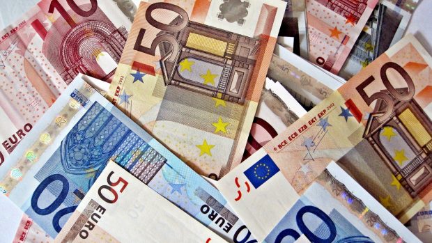 Money cash euro currency bills man made wallpaper.