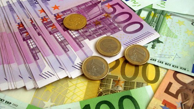 Money euro banknotes coins wallpaper HD.