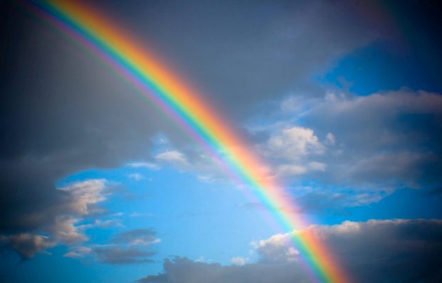 Natural Rainbow on Sky Wallpaper HD.