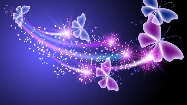 Neon butterfly light abstract shine wallpapers 1920x1080.