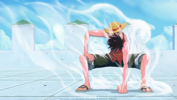 One Piece Luffy Gear Second HD Wallpaper.