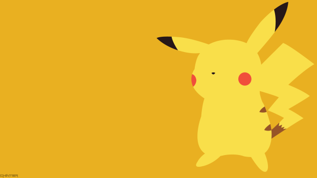 Pikachu minimal wallpaper HD background.