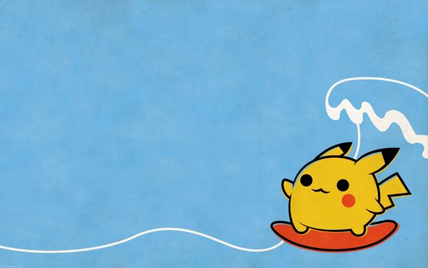 Pokemon waves pikachu surfing HD wallpaper.