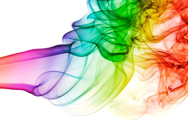 Rainbow smoke wallpaper HD.