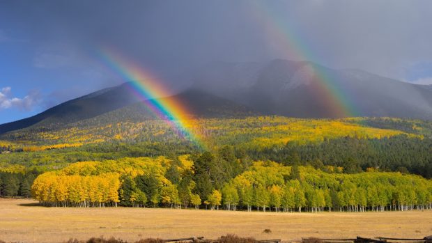 Rainbow wallpaper mountain backgrounds rainbow background.