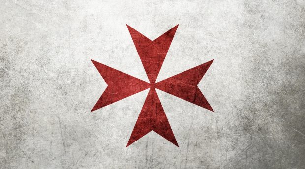 Religious maltese cross background.