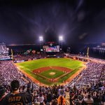 San francisco baseball stadium background.