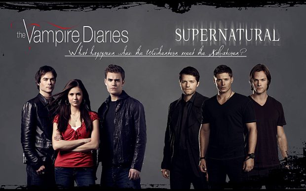 Supernatural vampire diaries wallpaper.