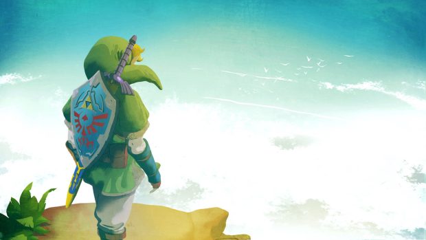 The legend of zelda elf shield sky background 2560x1440.