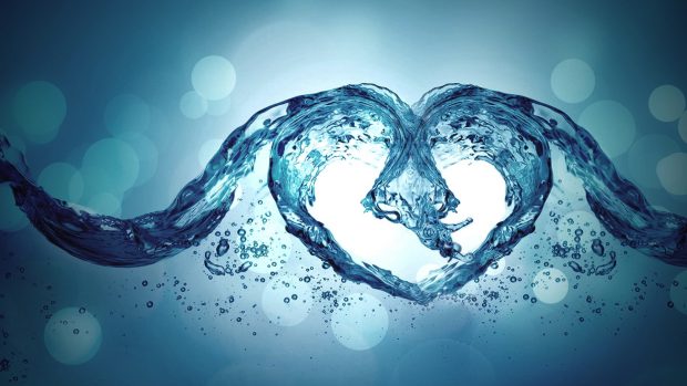 Water Heart Wallpaper HD.
