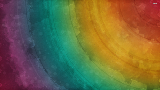 Watercolor rainbow digital art wallpaper HD.