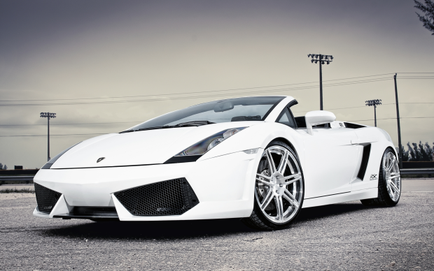 White Lamborghini wallpapers HD.
