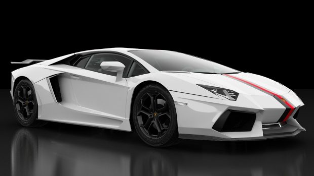 White lamborghini aventador wallpaper HD.