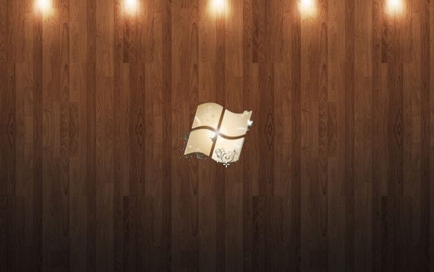 Windows on wood computer desktop wallpaper HD.