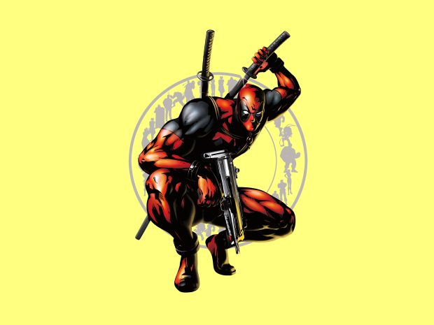 Yellow Deadpool backgrounds free download.