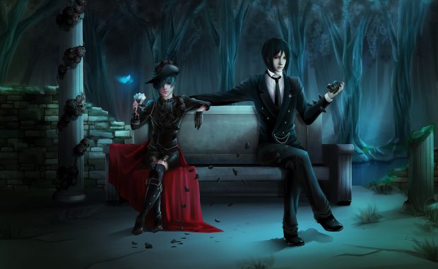 Art kuroshitsuji temnyy black butler backrounds.