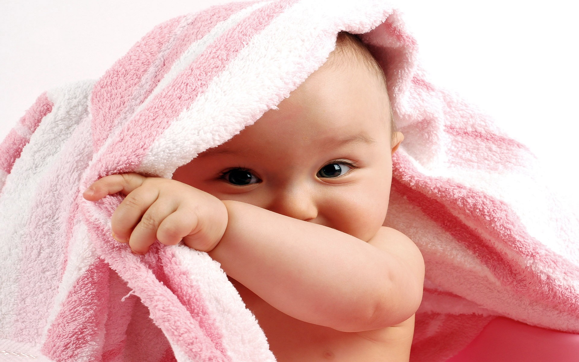 Blue Eyes Cute Child Baby Is Covering With White Towel In White Background  HD Cute Wallpapers  HD Wallpapers  ID 78356