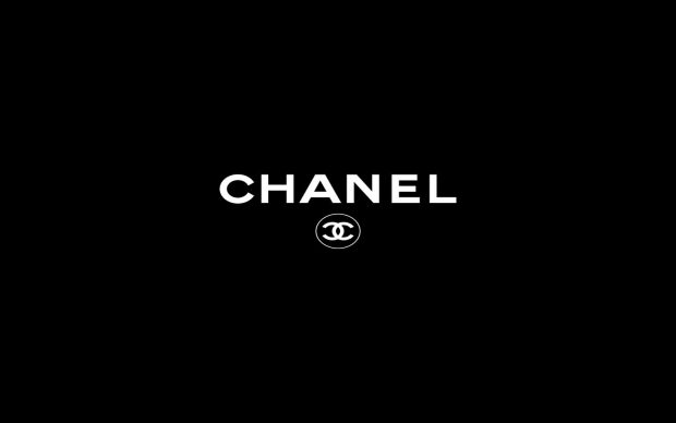 Chanel logo black wallpaper HD.