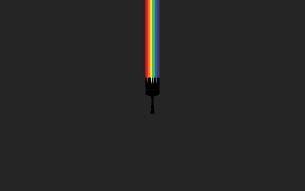 Dark minimalist wallpapers raibow paint.