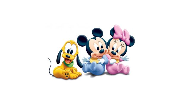 Disney cartoon baby mickey and minnie mouse wallpaper HD.