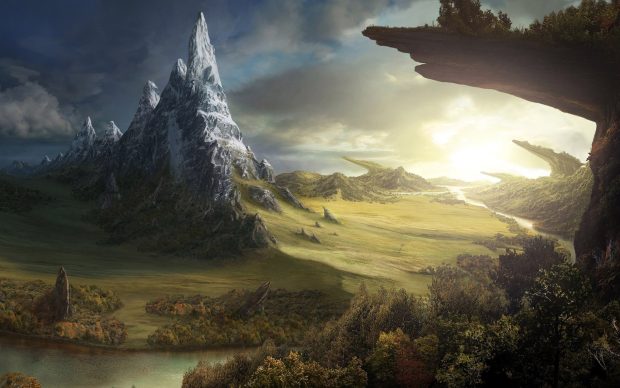 Fantasy wallpapers landscape art artwork nature 2560x1600.