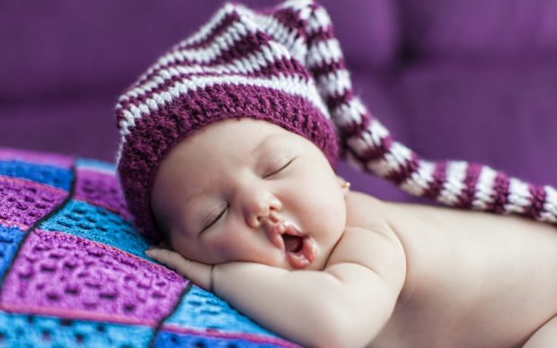 Funny sleep baby wallpaper HD.