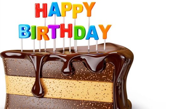 Happy birthday chocolaty cake for you.