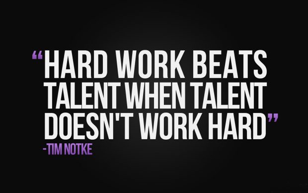 Hard Work Beats Talent Motivational Wallpaper.