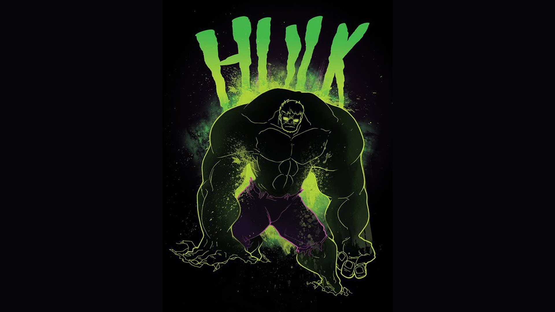 Hulk marvel comics black background fan art HD wallpaper.