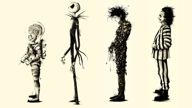 Jacck skellington beetlejuice edward scissorhands fan art mars attacks movies nightmare.