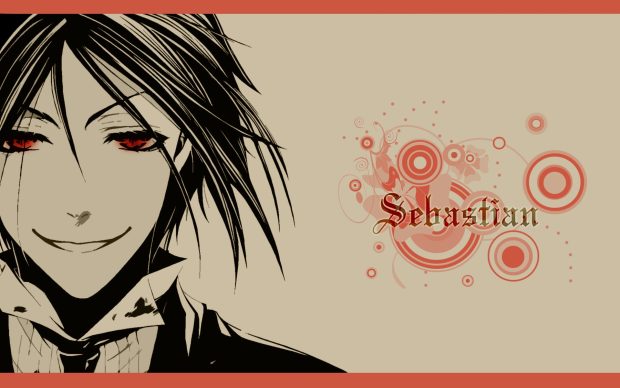 Kuroshitsuji Sebastian Michaelis red eyes anime boys butler black hair wallpapers.