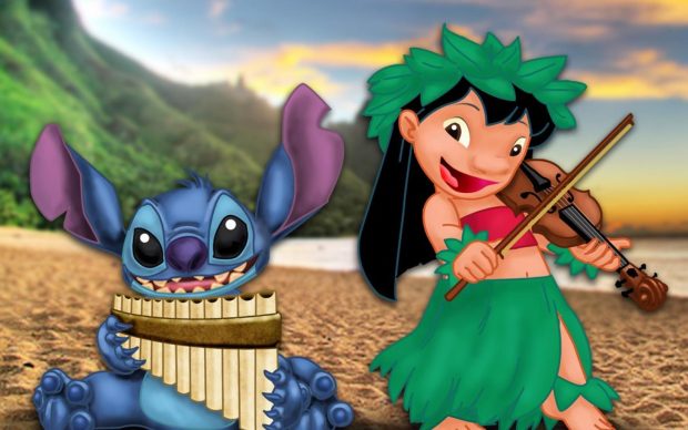 Lilo and stitch cartoon wallpaper HD.