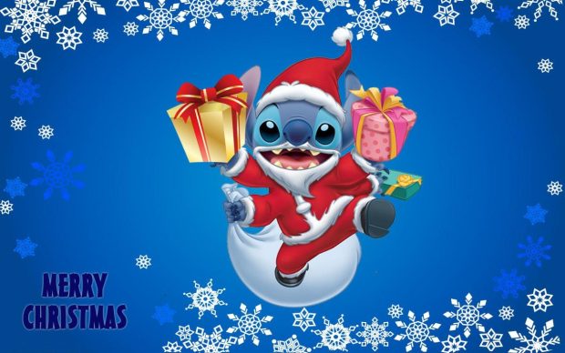 Lilo and stitch christmas wallpapers HD.