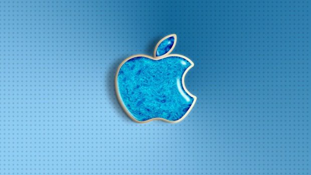 Mac computers macintosh blue apple logo wallpapers.