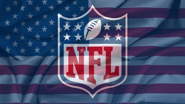 Nfl official logo on usa flag wavy HD wallpapers.