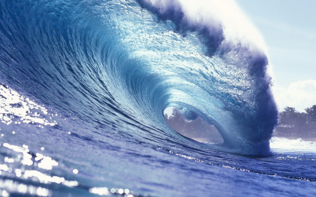 Ocean waves wallpaper HD download free.